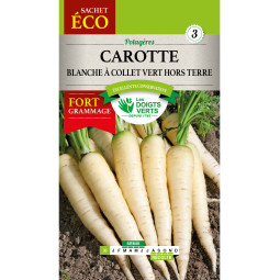 Carotte Blanche à Collet Vert - Les Doigts Verts