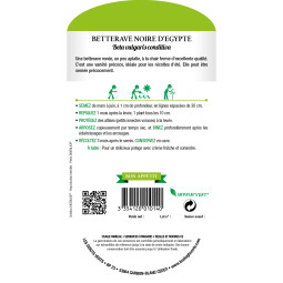 Sachet de graines Betterave noire d'Égypte - Les Doigts Verts