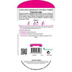 sachet de graines Capucine Grimpante Double Variee