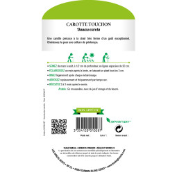 Sachet de graines Carotte Touchon - Les Doigts Verts