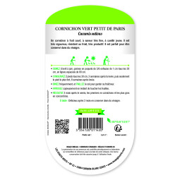 Sachet de graines Cornichon vert petit de Paris - Les Doigts Verts