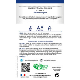 Boite de graines haricot nain Flajoly - Les Doigts verts