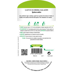 Sachet de graines Laitue iceberg saladin - Les Doigts Verts