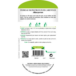 Sachet de graines Poireau monstrueux de Carentan - Les Doigts Verts