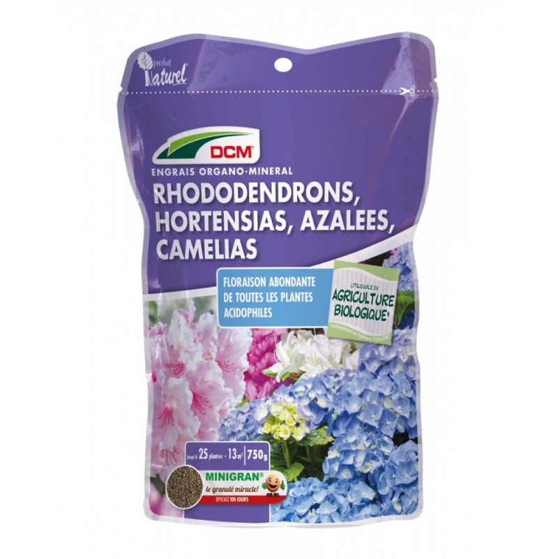 Sachet refermable Engrais Rhododendrons 750g DCM