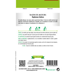 Sachet de graines Radis de18 Jours Format éco - Les Doigts Verts