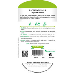 Sachet de graines Radis National - Les Doigts Verts