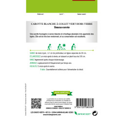 Carotte Blanche à Collet Vert - Les Doigts Verts