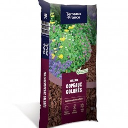 Sac Copeaux Colorés Rouges 50L Terreaux de France