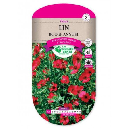 Semis de Lin rouge annuel - Les Doigts Verts