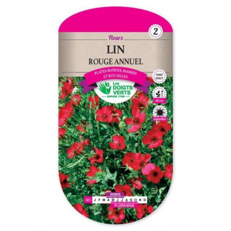 Semis de Lin rouge annuel - Les Doigts Verts