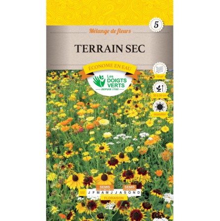 Sachet de graines Mélange Fleurs "Terrain Sec" 20g - Les Doigts Verts