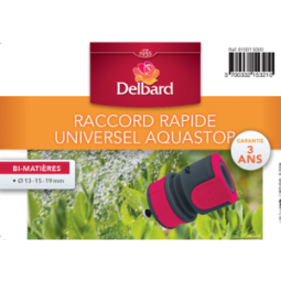 Raccord rapide Aquastop universel Delbard