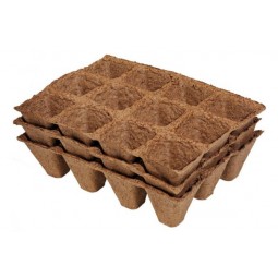 Sachet 3 plaques de 12 godets biodégradables Delbard