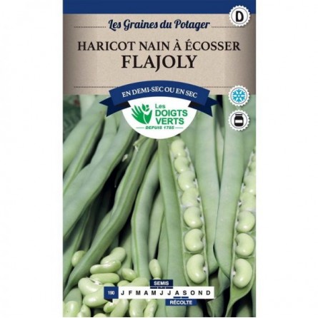 Boite de graines haricot nain Flajoly - Les Doigts verts
