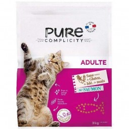 Sac Croquettes Chat Adulte Saumon 3kg Pure complicity