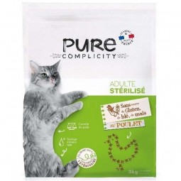 Croquettes Chat Stérilisé Adulte Poulet 3kg Pure complicity