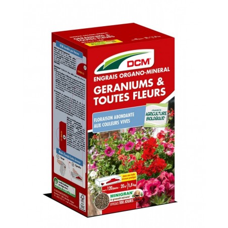 Boîte doseuse Engrais Géraniums 1,5kg DCM